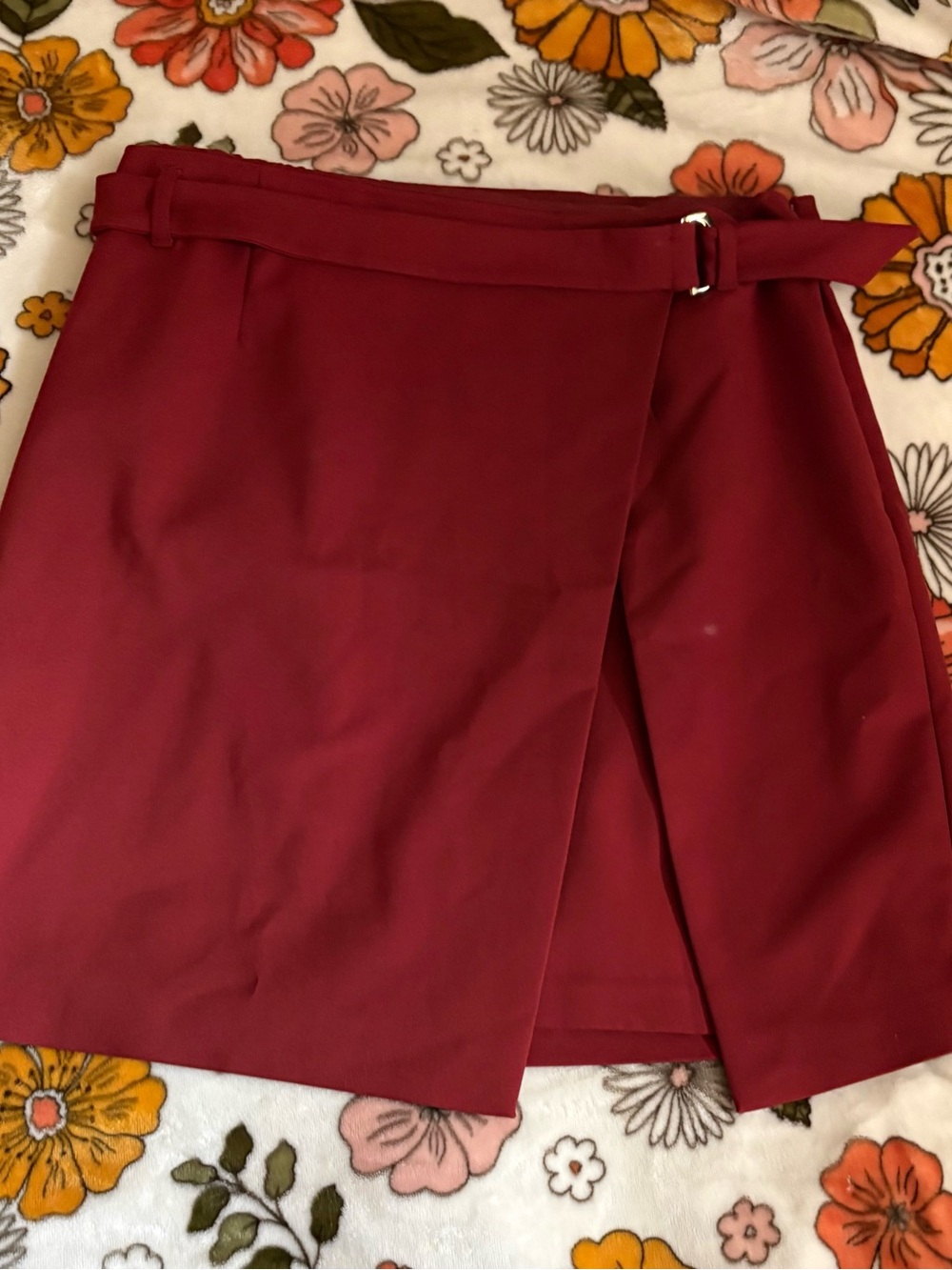 NWT White House Black Market Belted Rust Burnt Orange Skirt Size 12 - Picture 4 of 11